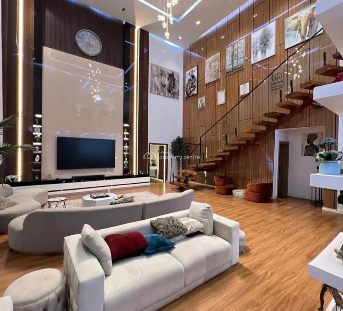 Fully Furnished Exclusive 5 Bedrooms Contemporary House!, Osapa Lekki, Osapa, Lekki, Lagos, Detached Duplex for Rent