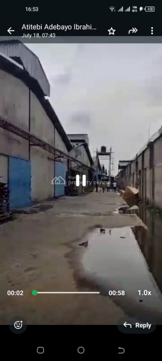 Well Maintained  Massive 7 Bay Warehouses + Office Block, Oshodi/apapa Express Way, Shogunle, Oshodi, Lagos, Warehouse for Sale