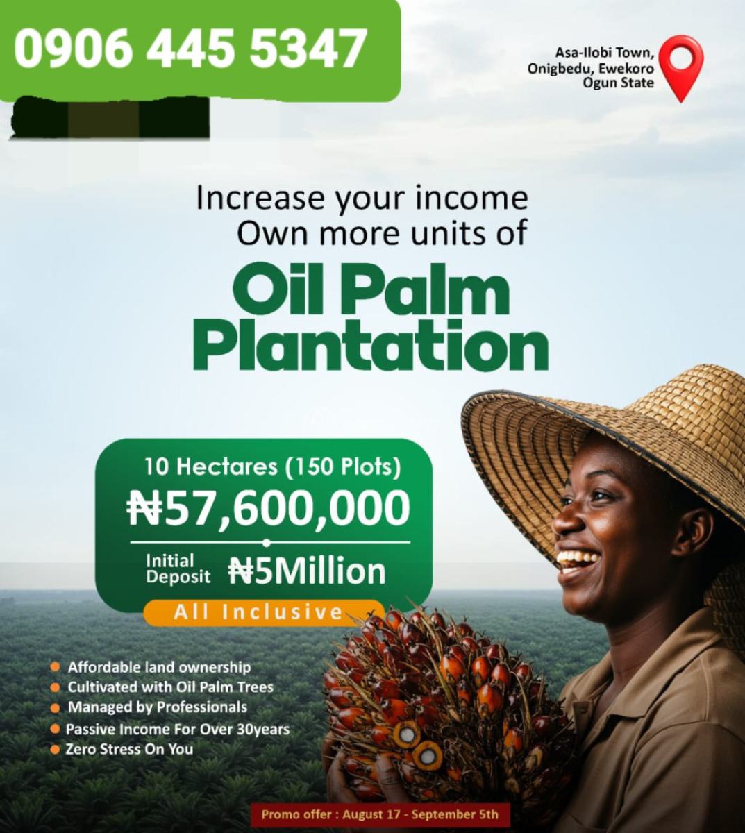 Acres of Oil Palm Trees Farmlands, Asa Ilobi Town Ilaro Road, Onigbedu, Ewekoro, Ogun, Commercial Land for Sale
