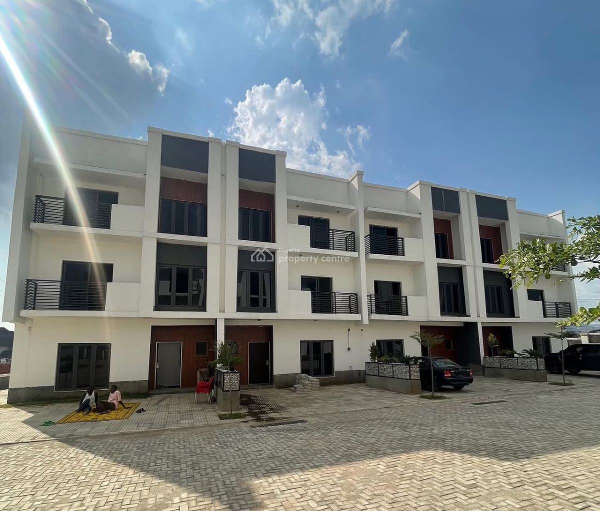 4 Bedroom Terrace Duplex with Bq, Kado, Abuja, Terraced Duplex for Rent