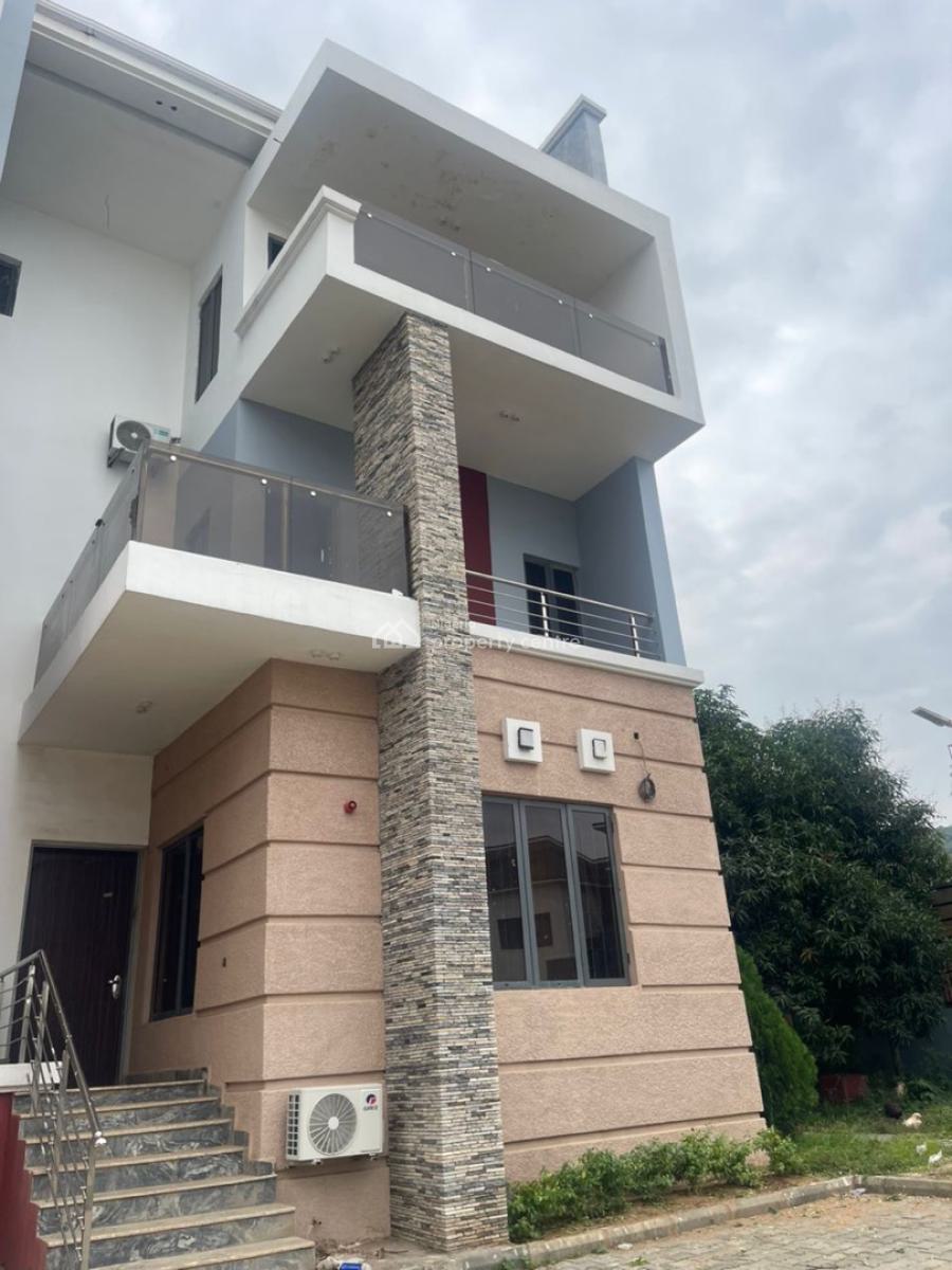 Luxury 10 Units of 4 Bedroom Terrace Service Duplex ,bq,3living Rooms, Diplomatic Zones, Serene Neighborhood., Katampe Extension, Katampe, Abuja, Terraced Duplex for Rent