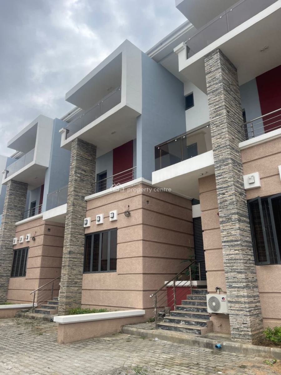 Luxury 10 Units of 4 Bedroom Terrace Service Duplex ,bq,3living Rooms, Diplomatic Zones, Serene Neighborhood., Katampe Extension, Katampe, Abuja, Terraced Duplex for Rent