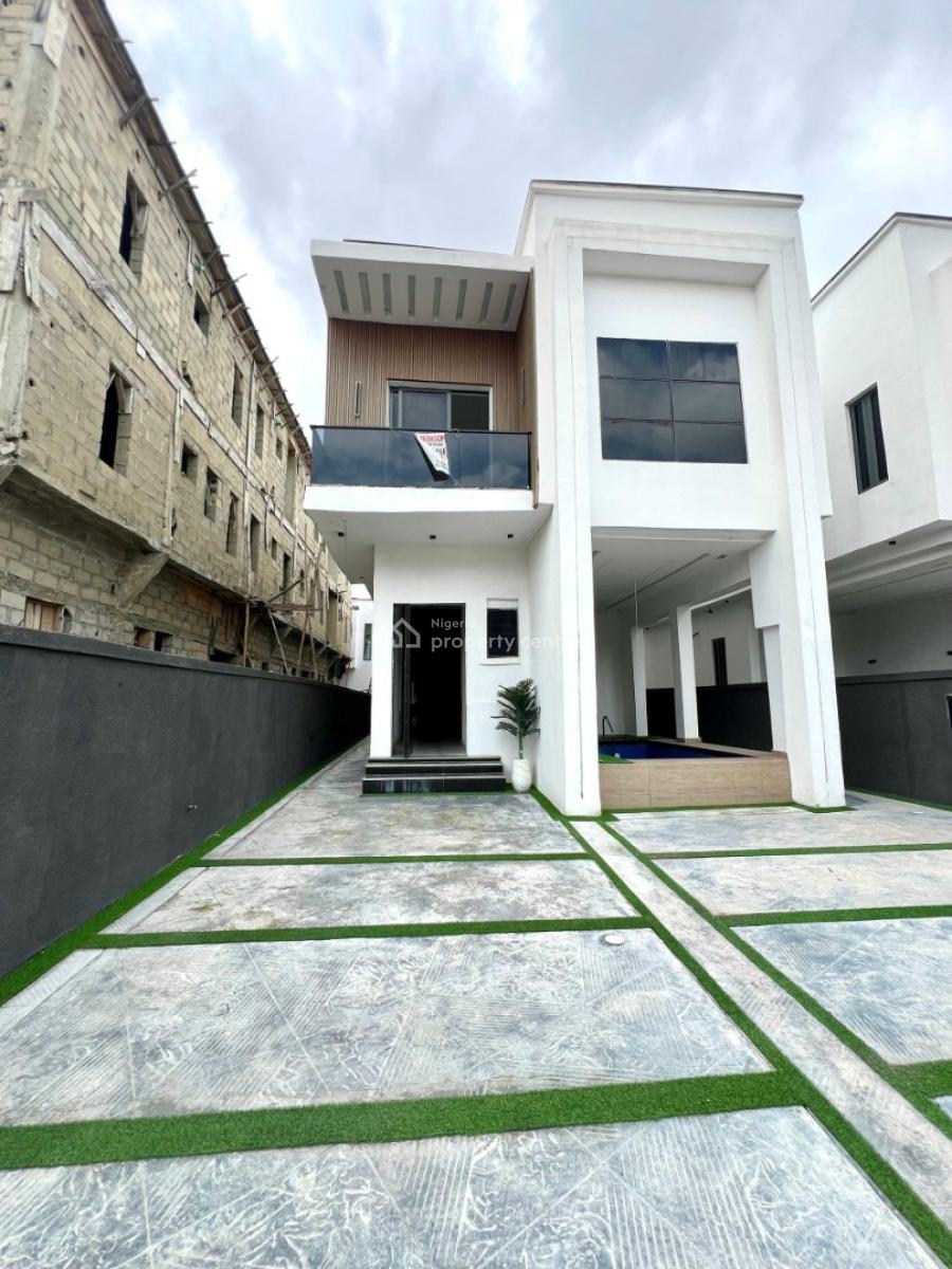Fully Detached 5 Bedroom Fully Detached Duplex with Bq and Pool, Ajah, Lagos, Detached Duplex for Sale