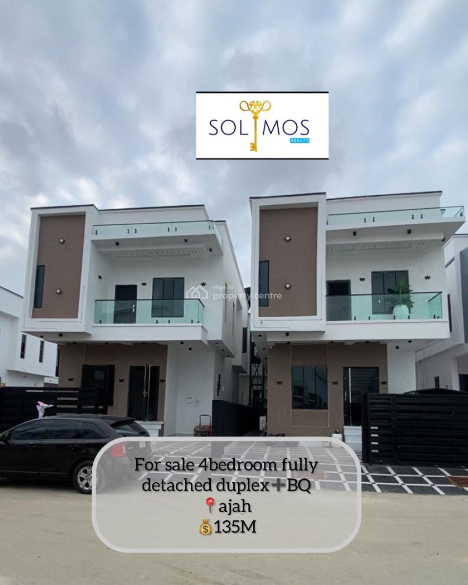 Exquisite 4 Bedroom Fully Detached Duplex Bq, Ajah, Lagos, Detached Duplex for Sale