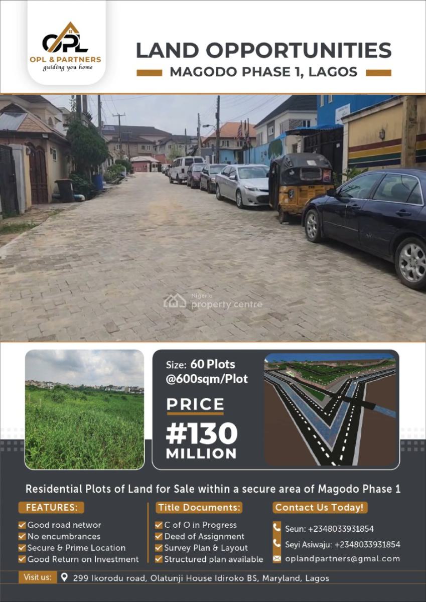 Several Plots of Land  in Magodo, Magodo Estate, Magodo, Lagos, Mixed-use Land for Sale