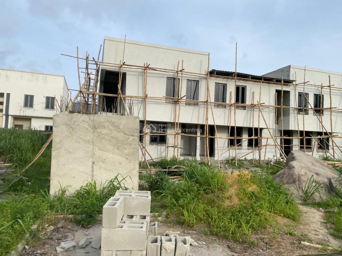 Luxury Semi-finished Carcass 3 Bedrooms Terrace Duplex with B/q, Beechwood Estate, Imalete Alafia, Ibeju Lekki, Lagos, Terraced Duplex for Sale