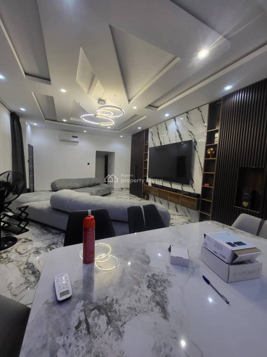 Newly Built Luxury Serviced Furnished 3bedrooms Apartment Wit Rooftop, Atlantic View Estate, New Road, Lekki, Lagos, Flat / Apartment for Rent
