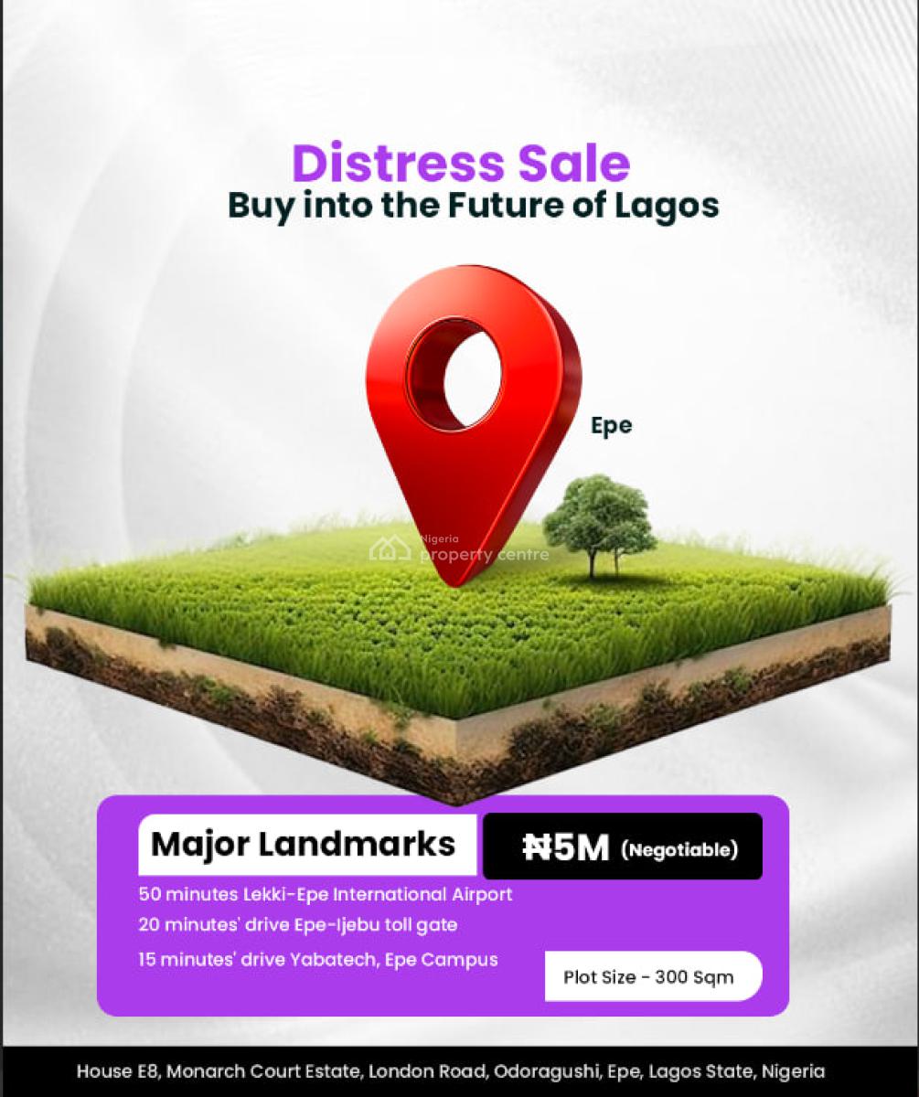 300sqm Plot of Land, House E8, Monarch Court Estate, London Road, Odogarushi., Epe, Lagos, Residential Land for Sale