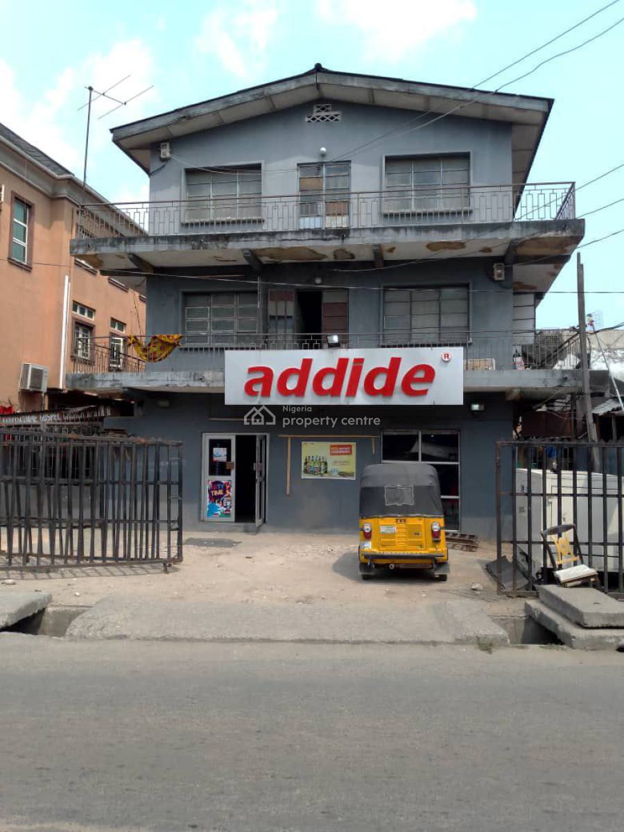 a 2 Storey Commercial Building on a Busy Road, Apata Street, Shomolu, Lagos, Commercial Property for Sale