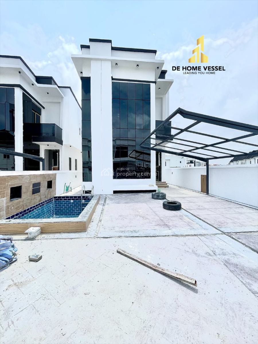 Beautifully Finished 5 Bedroom Detached Duplex with Swimming Pool and Bq, 2nd Toll Gate, Lekki, Lagos, Detached Duplex for Sale