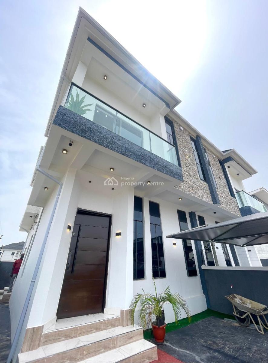 Fully 4 Bedroom Semi Detached Duplex with Bq and Secured Location, Ikota, Lekki, Lagos, Detached Duplex for Sale