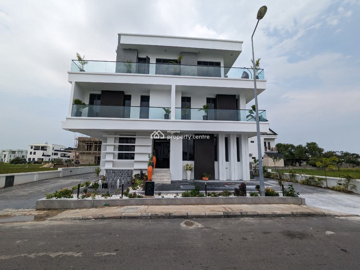 New 5 Bedroom on 3 Floors with Penthouse, Study, Bq & Gov Consent, Cowrie Creek Estate, Ikate, Lekki, Lagos, Semi-detached Duplex for Sale