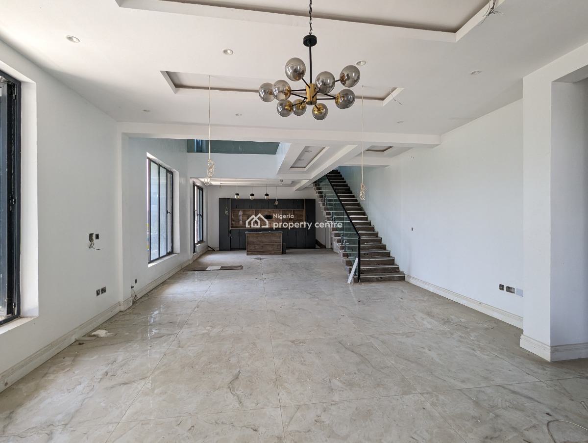 New 5 Bedroom on 3 Floors with Penthouse, Study, Bq & Gov Consent, Cowrie Creek Estate, Ikate, Lekki, Lagos, Semi-detached Duplex for Sale