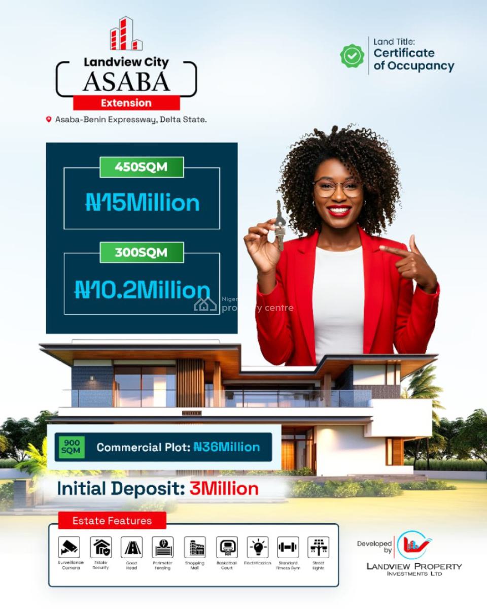 Land with C of O   Selling Fast, Landview City Extension, Asaba, Delta, Residential Land for Sale