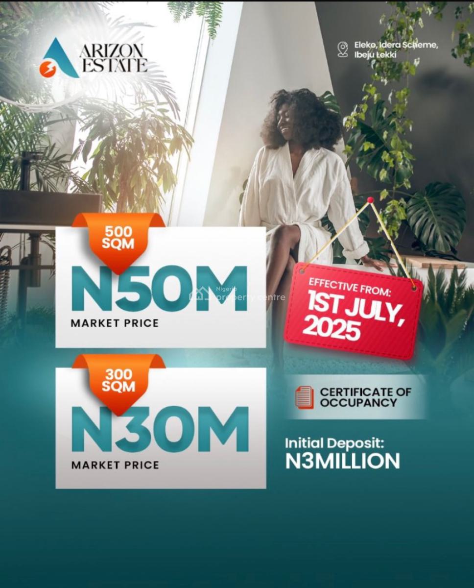 Bare Land in a Serene and Secured Estate, Beside Pan Atlantic University, Eleko, Ibeju Lekki, Lagos, Residential Land for Sale