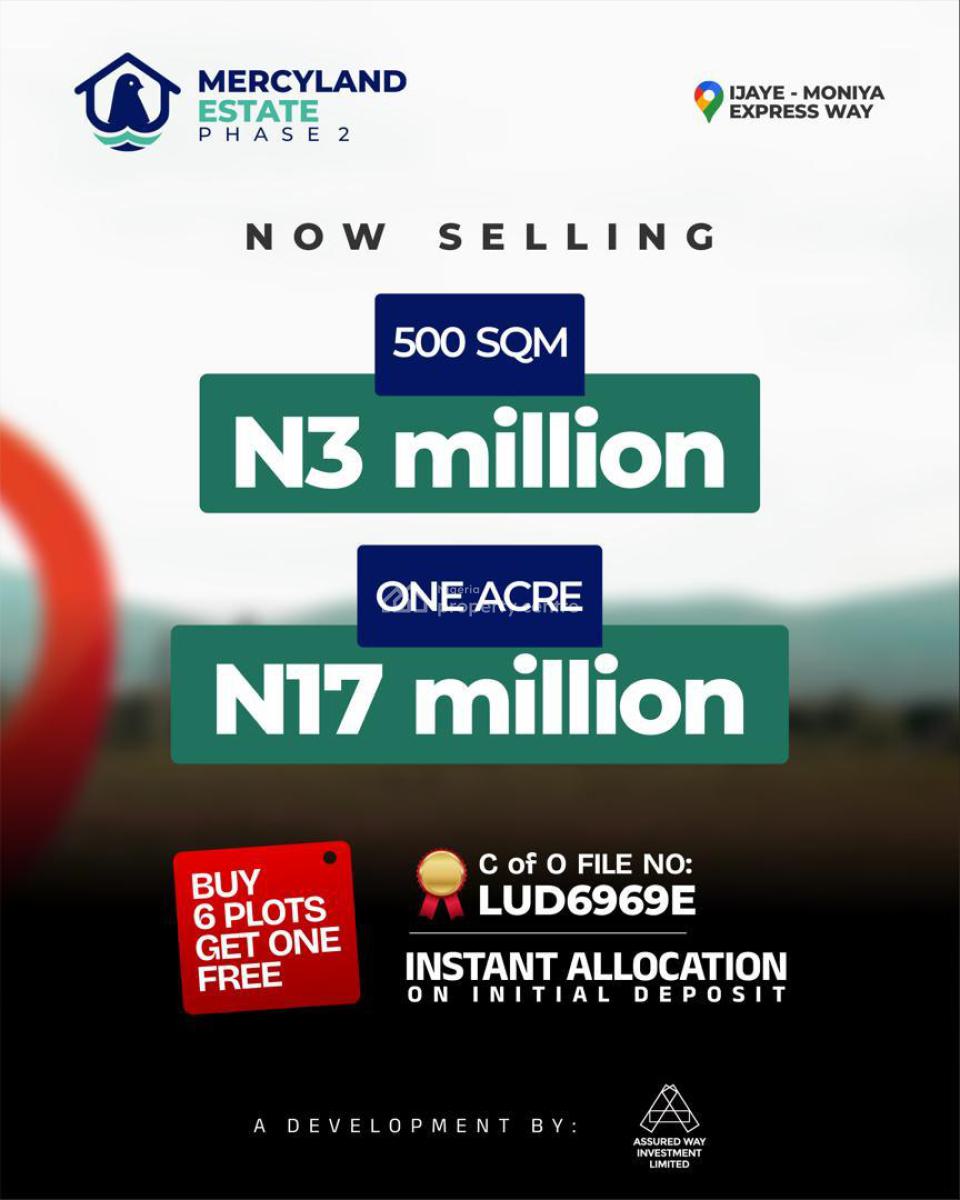 Mercyland Estate 2, Iyaye, Ibadan, Oyo, Residential Land for Sale