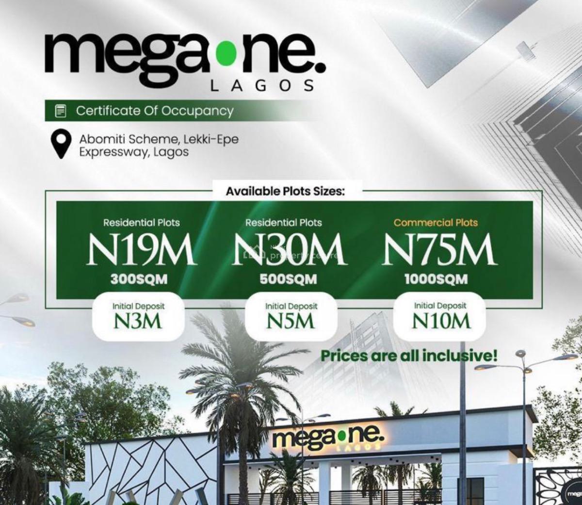 Mega One, Lekki-epe Expressway, Ibeju Lekki, Lagos, Residential Land for Sale
