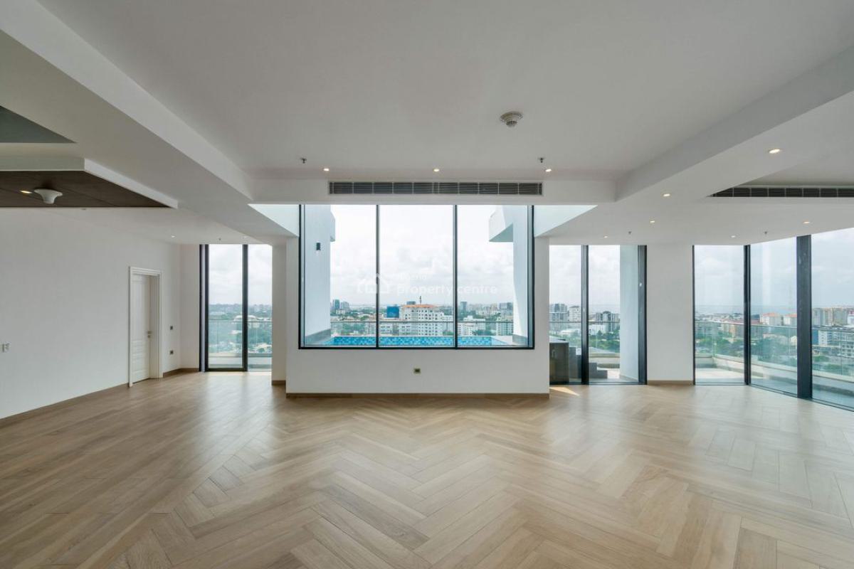 City/ Water View 4 Bed Contemporary Apt and Maisonette + Lift/ Pool/ G, Bourdilon Road, Ikoyi, Lagos, House for Rent