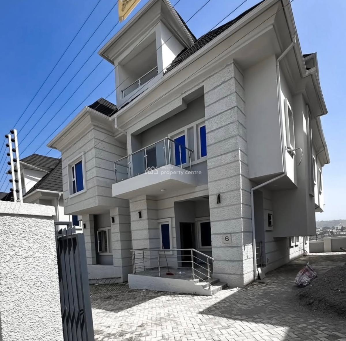 Gated 6 Bedroom Fully Detached Duplex with Bq, Guzape District, Abuja, Detached Duplex for Sale