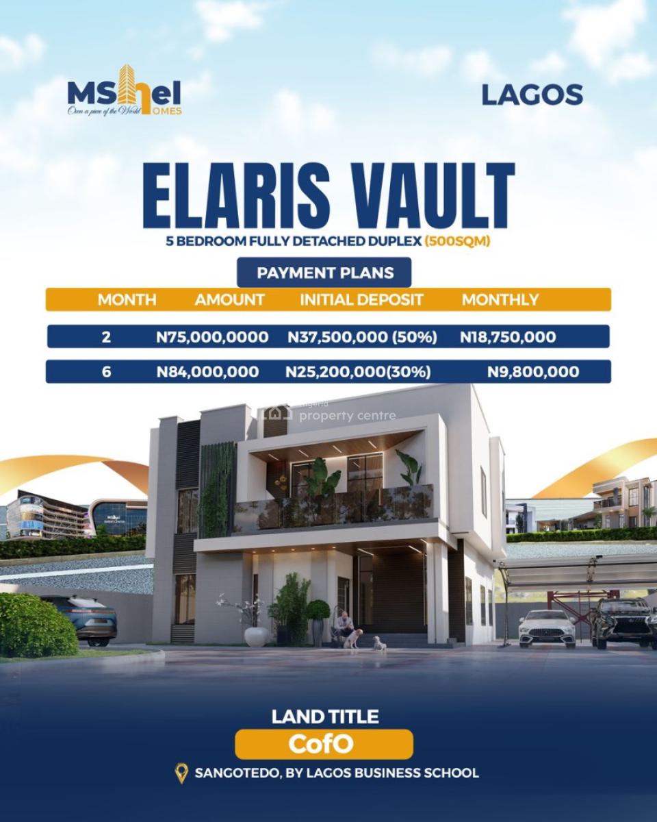 Build Your Dream Home in a Secure & Elegant Family Estate 3 Bedroom Terrace, Sangotedo, Ajah, Lagos, House for Sale