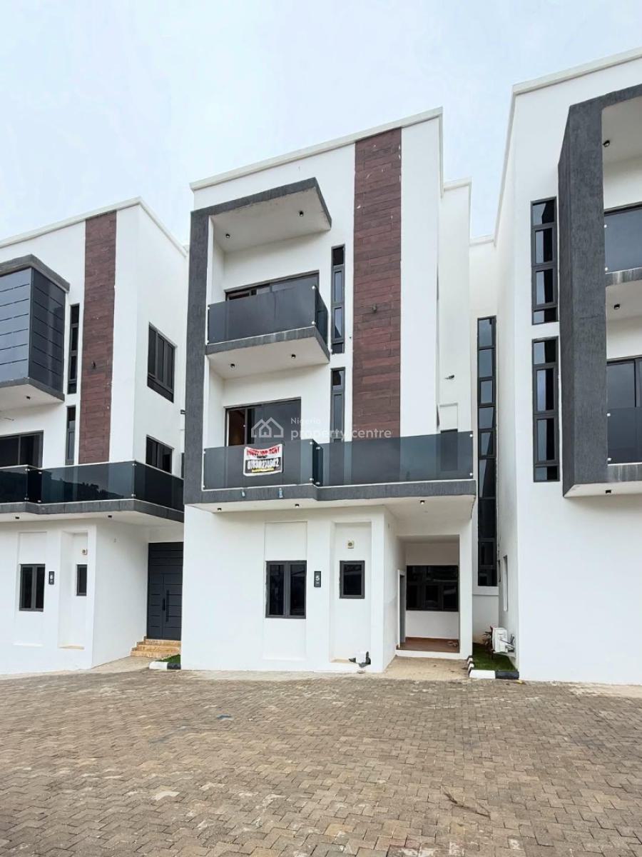 Newly Built 4-bedroom Terrace Duplex with a Boys Quarters, Katampe Extension, Katampe, Abuja, Terraced Duplex for Rent