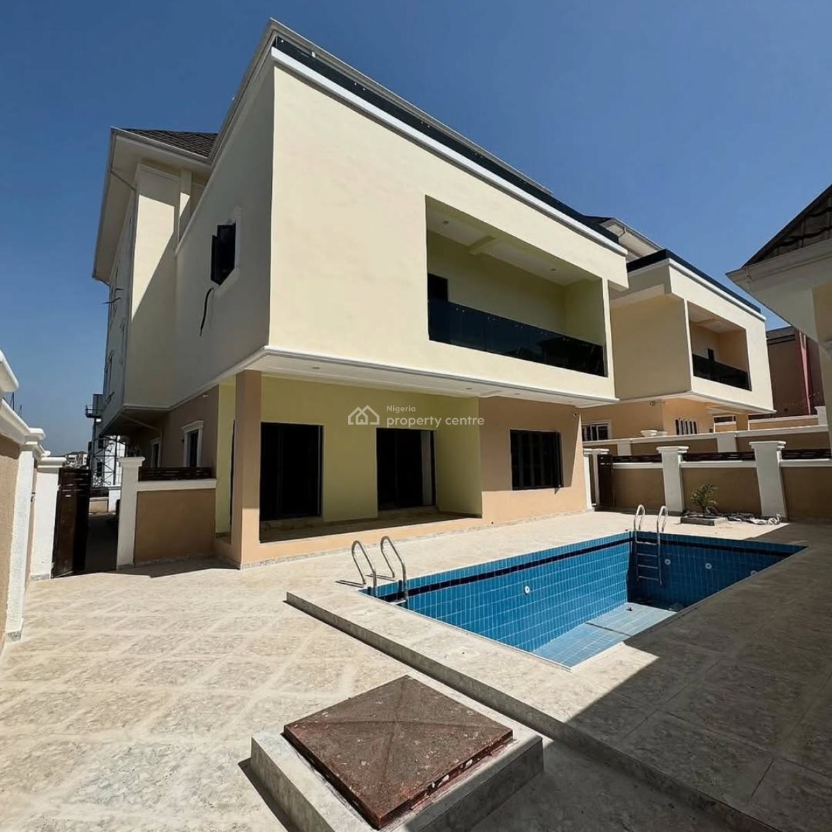 Brand New 7 Bedrooms Detached Duplex with a Pool, Elevator & 2 Rooms Bq, Guzape District, Abuja, Detached Duplex for Sale