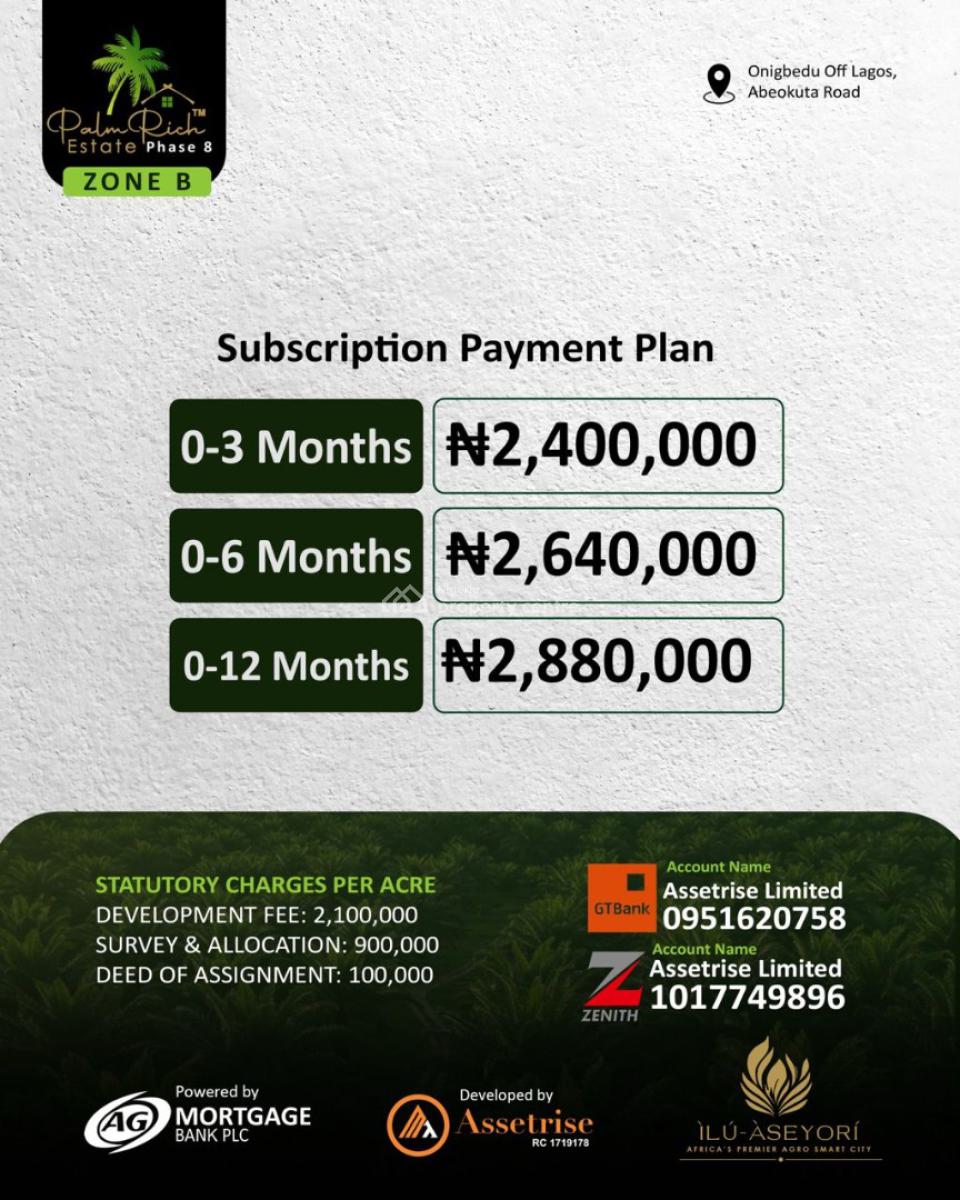 Cheap and Secure Estate an Plantation Estate Guarantee (roi), Ibese Ewekoro Off Lagos/ Express Way, Abeokuta South, Ogun, Mixed-use Land for Sale