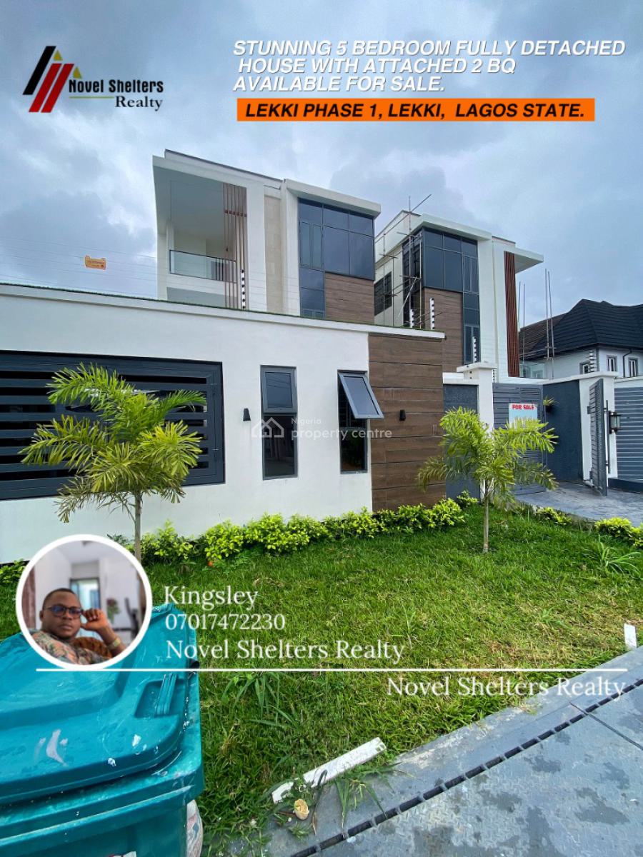 Exquisitely Finished 5 Bedroom Contemporary Fully Detached House, 2 Bq, Lekki Phase 1, Lekki, Lagos, Detached Duplex for Sale
