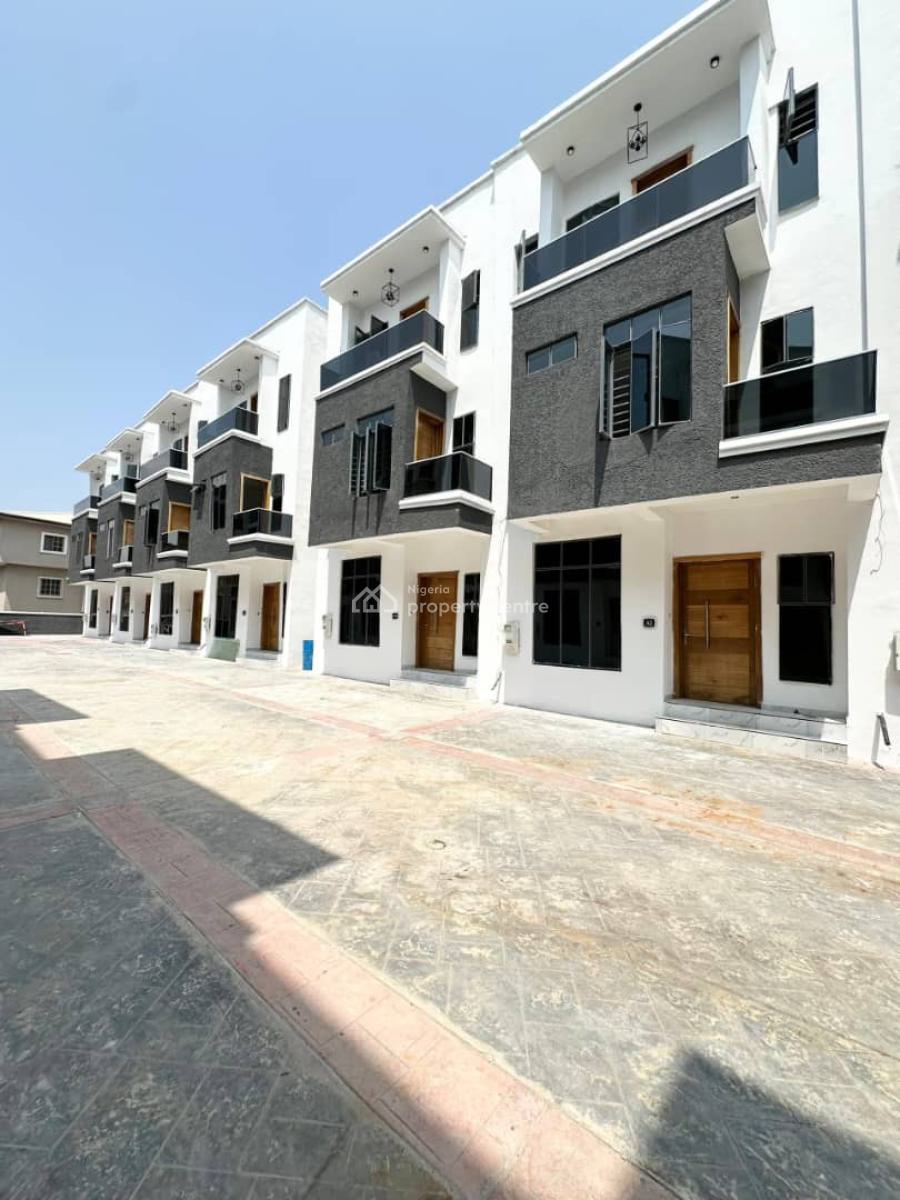 Brand New 4 Bedroom Terrace with Bq, Pool & Gym, Chevron Drive, Lekki Phase 2, Lekki, Lagos, Terraced Duplex for Sale