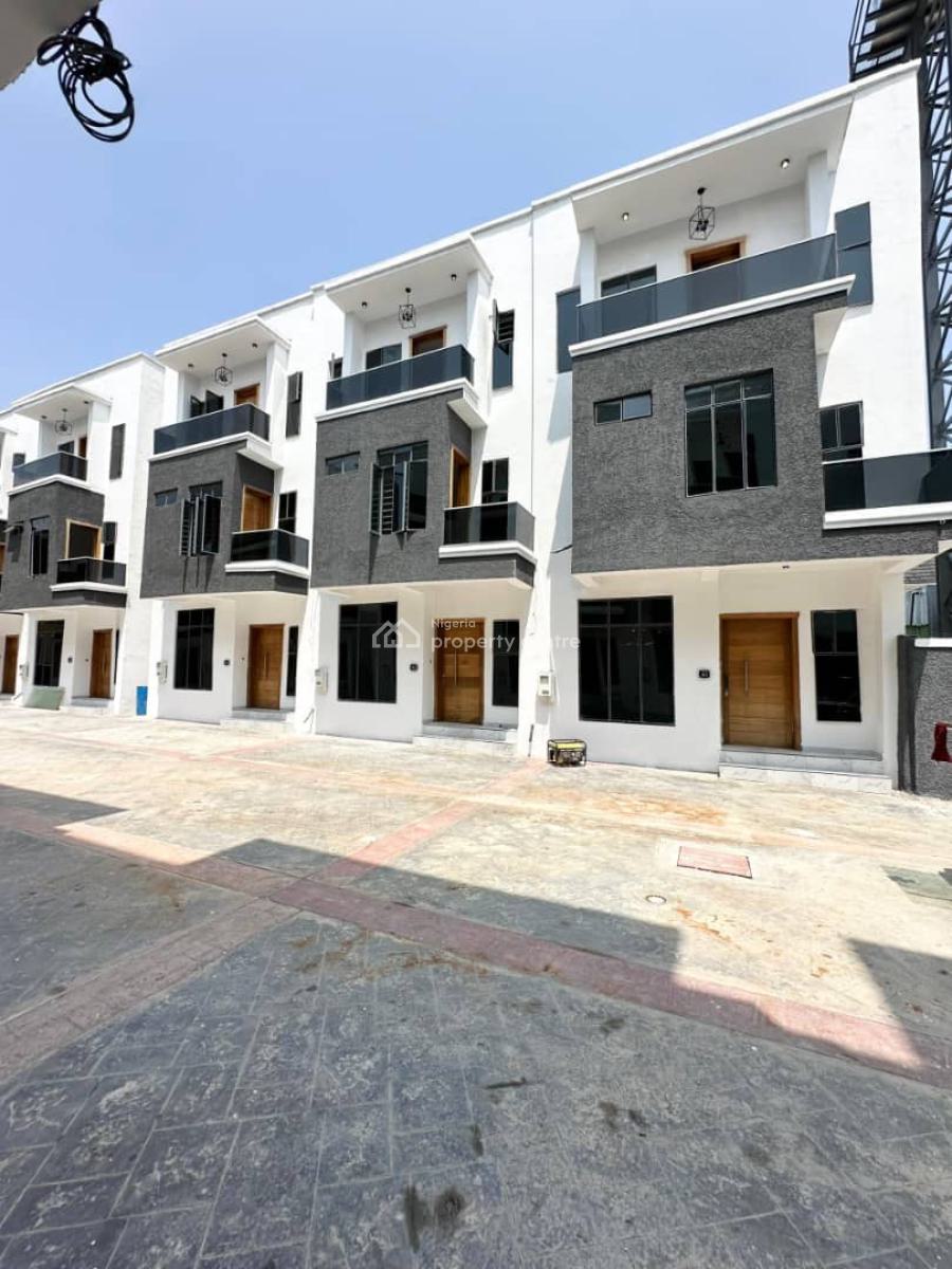 Brand New 4 Bedroom Terrace with Bq, Pool & Gym, Chevron Drive, Lekki Phase 2, Lekki, Lagos, Terraced Duplex for Sale