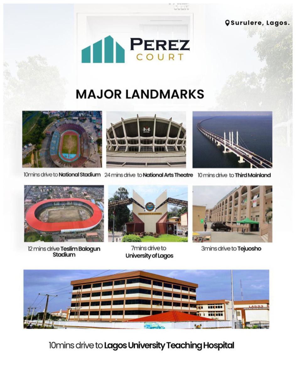 Fully Furnished 1-bedroom Smart Apartment, Perez Court, Surulere, Lagos, Block of Flats for Sale