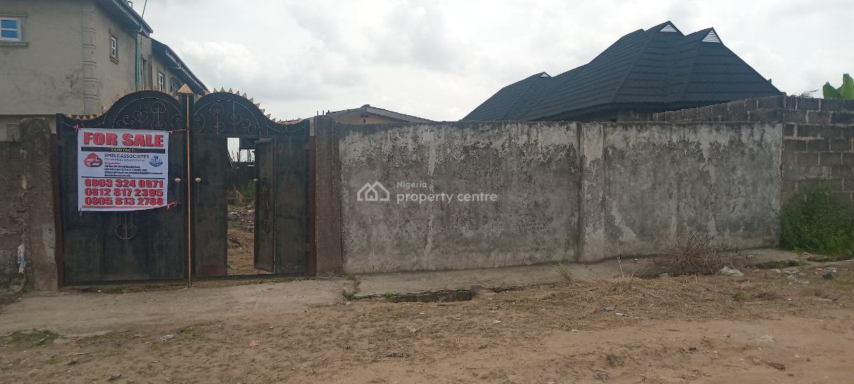 a Fenced and Gated Land with a Dilapidated 3-bedroom Bungalow., 50, Bello Street, Ikola, Ayobo, Lagos, Residential Land for Sale