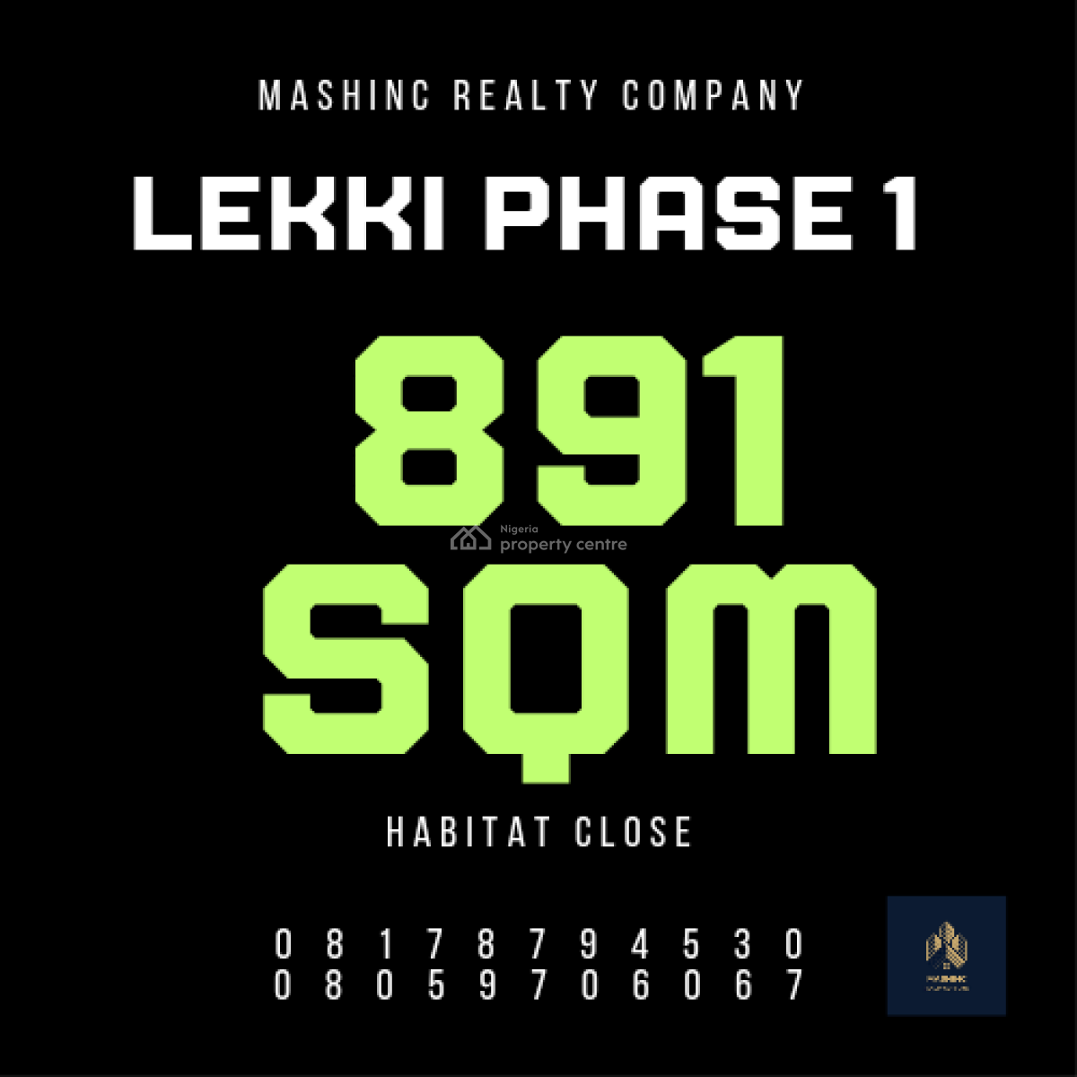 891 Square Meters, Habitat Close, Lekki Phase 1, Lekki, Lagos, Land for Sale