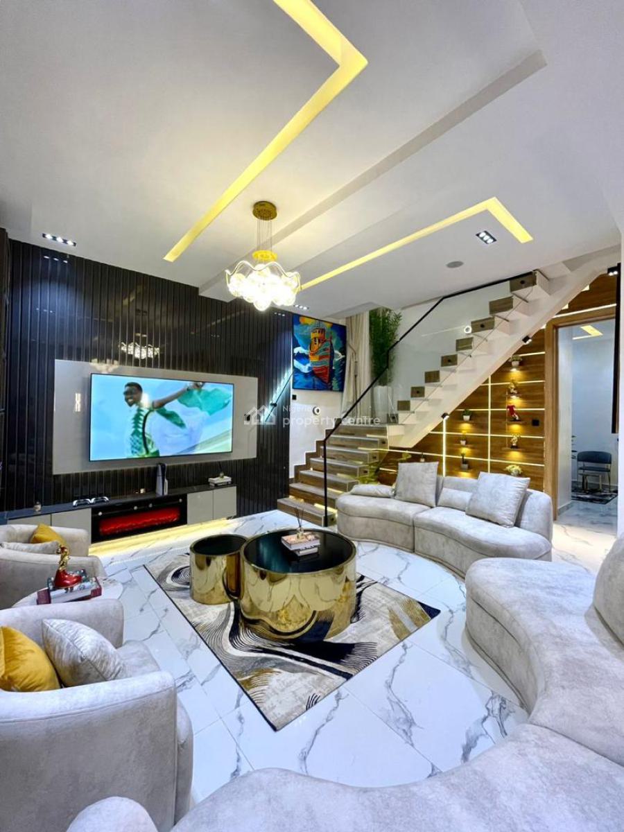 Luxury Fully Furnished 4 Bedroom Duplex with Pool in Lekki, Chevron, Lekki, Lagos, Detached Duplex for Rent