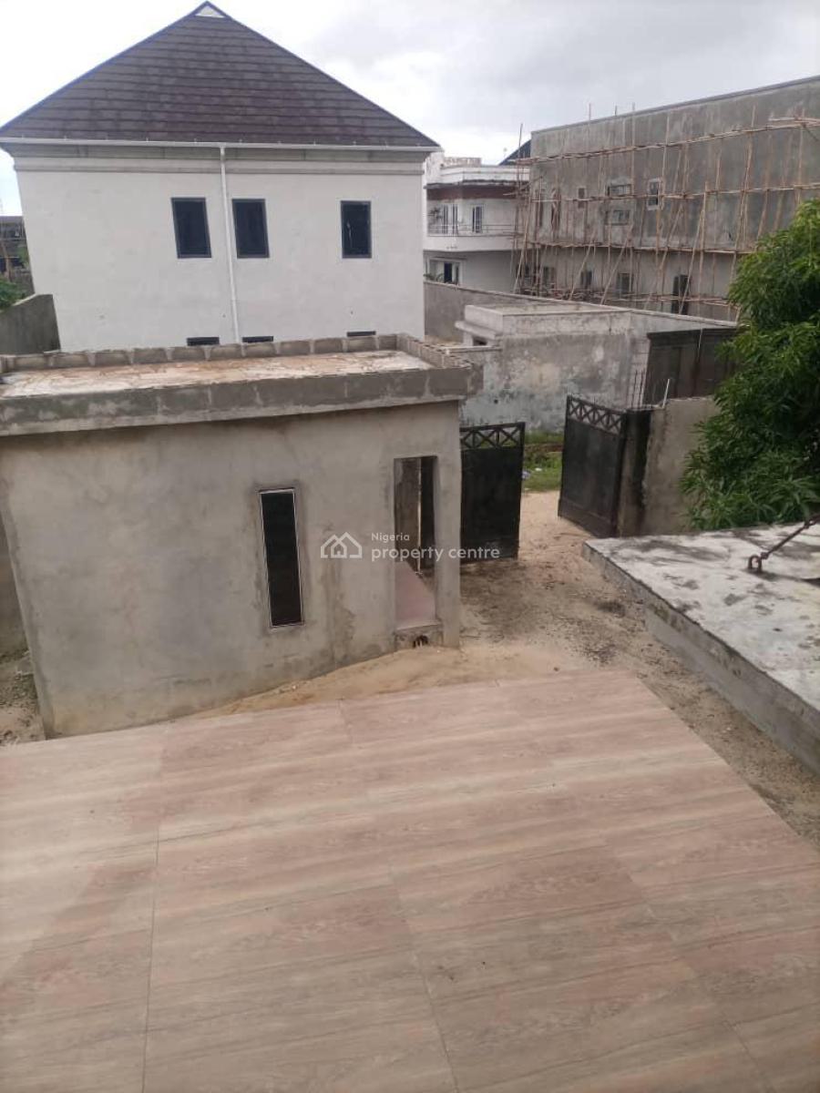 Distress 7 Bedroom (carcass) Duplex with Boys Quarter, United Estate, Sangotedo, Ajah, Lagos, Detached Duplex for Sale