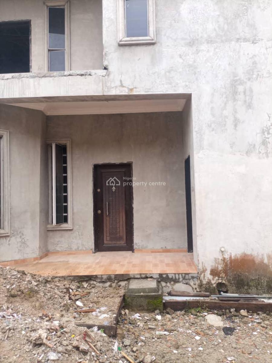 Distress 7 Bedroom (carcass) Duplex with Boys Quarter, United Estate, Sangotedo, Ajah, Lagos, Detached Duplex for Sale