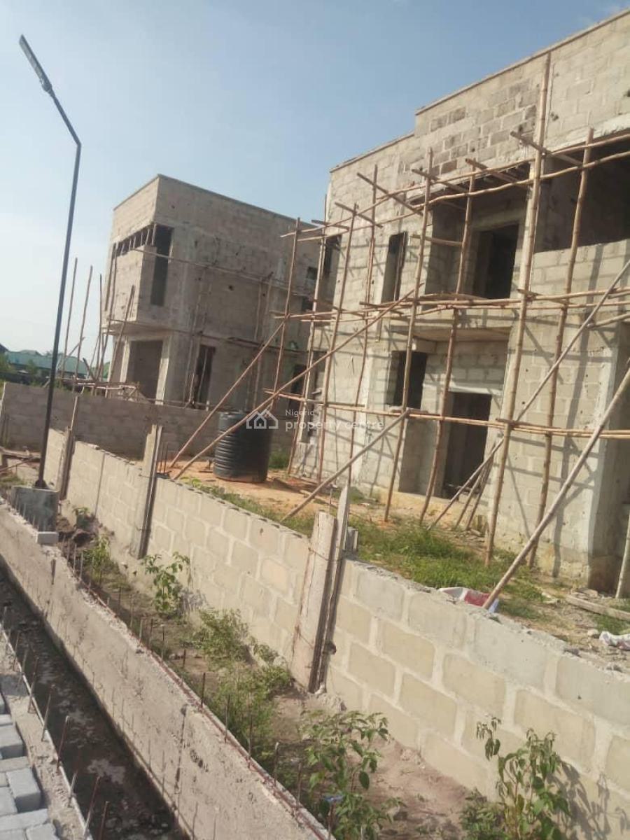 Uncompleted Structure of 4 Bedroom Duplex with Atrium Roof, Bogije, Ibeju Lekki, Lagos, Terraced Bungalow for Sale