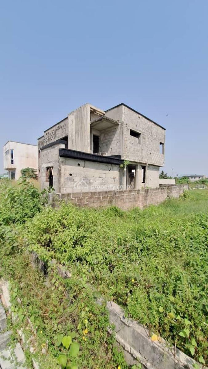 Uncompleted Structure of 4 Bedroom Duplex with Atrium Roof, Bogije, Ibeju Lekki, Lagos, Terraced Bungalow for Sale