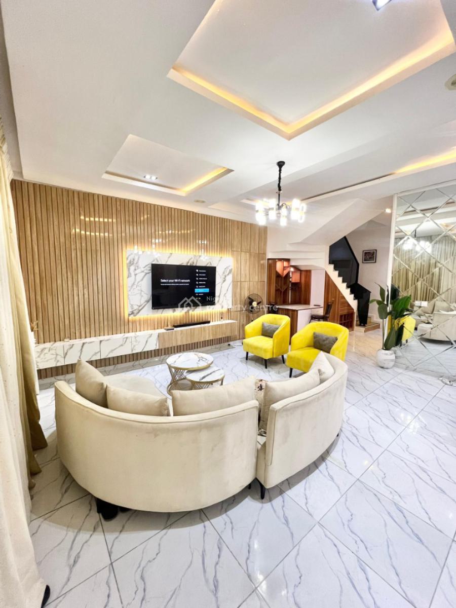 ️ Tastefully Furnished 4 Bedroom Semi-detached Home with Bq, Orchid Road, Second Tollgate, Lekki, Lagos, Semi-detached Duplex for Rent