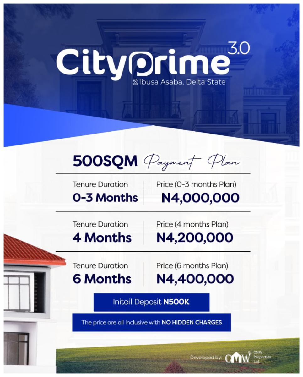 Service Residential Estate with Registred Survey Title at Ibusa, World Class Amenities and Infrastructures Excellent Facilities Top Not, Asaba, Delta, Residential Land for Sale