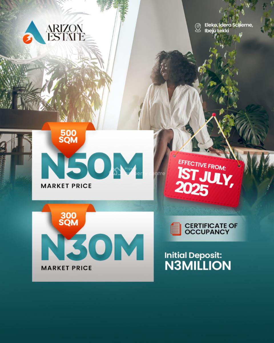 C of O Estate Land Off Lekki Epe Express Way Beside Pan Atlantic Unive, Idera Scheme By Pan Atlantic University Top Notch Infrastructure, Eleko, Ibeju Lekki, Lagos, Residential Land for Sale