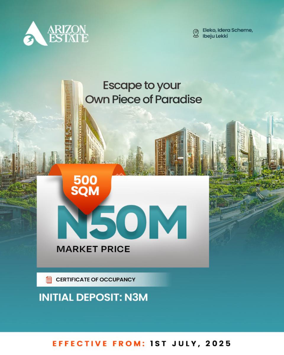 C of O Estate Land Off Lekki Epe Express Way Beside Pan Atlantic Unive, Idera Scheme By Pan Atlantic University Top Notch Infrastructure, Eleko, Ibeju Lekki, Lagos, Residential Land for Sale