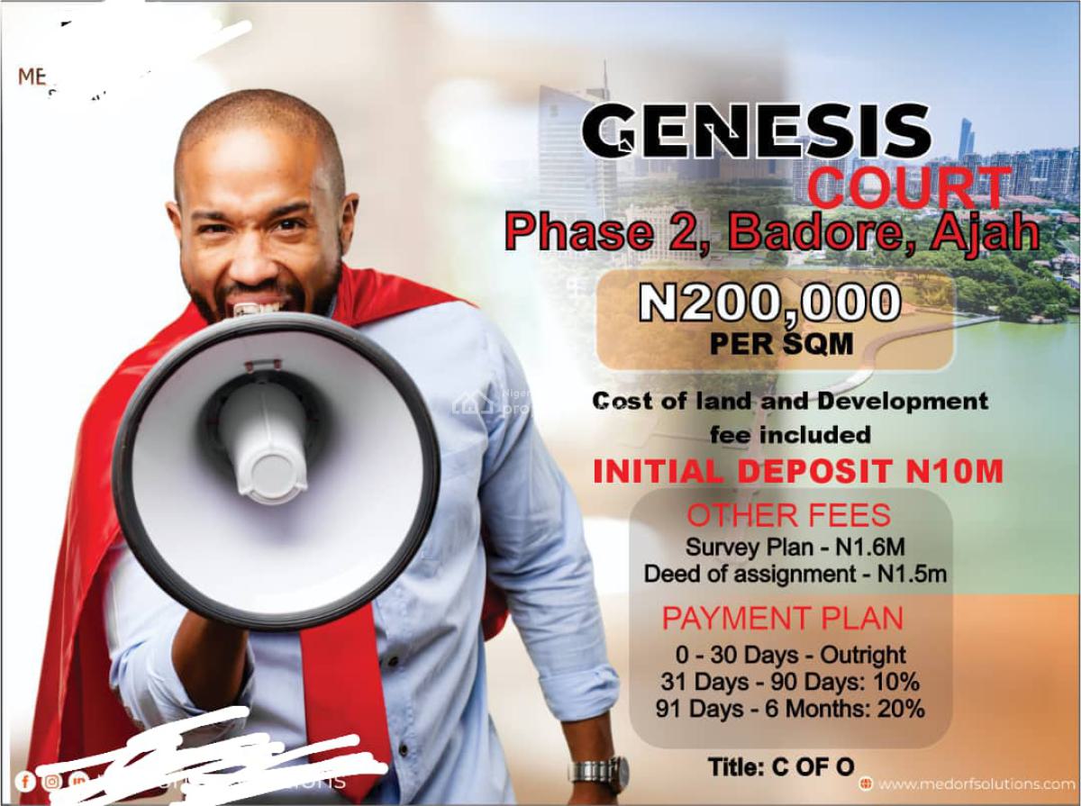Buy and Build Estate Strategically Located in a Serene Environment, World Class Premium Luxury Estate Amenities with State of The Art Faci, Badore, Ajah, Lagos, Residential Land for Sale