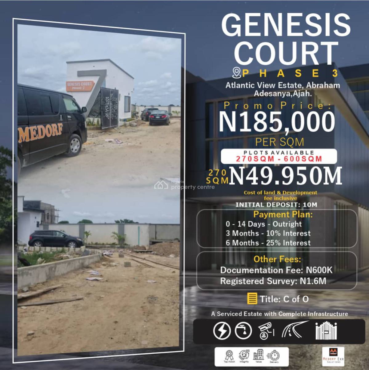 C of O Residential Estate Land Buy and Build, General Paint Bus Stop, Ajiwe, Ajah, Lagos, Residential Land for Sale