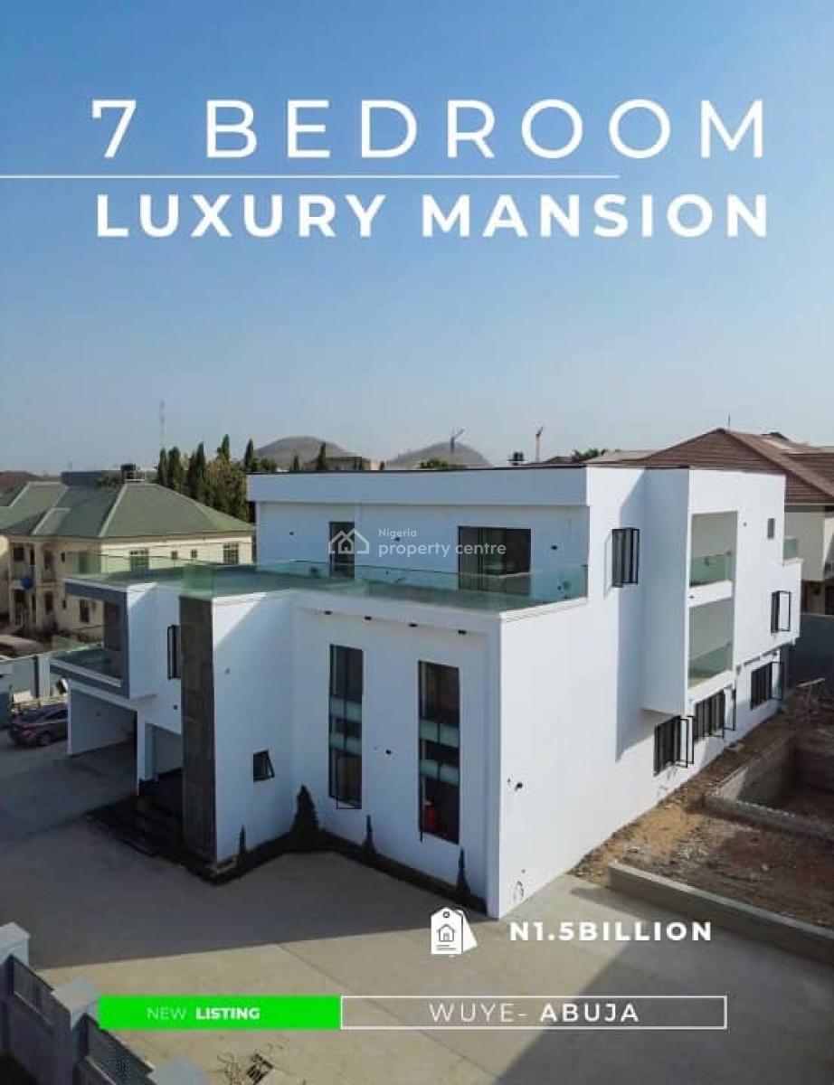 Contemporary Smarthome 7 Bedroom Detached Mansion, Wuye, Abuja, Detached Duplex for Sale