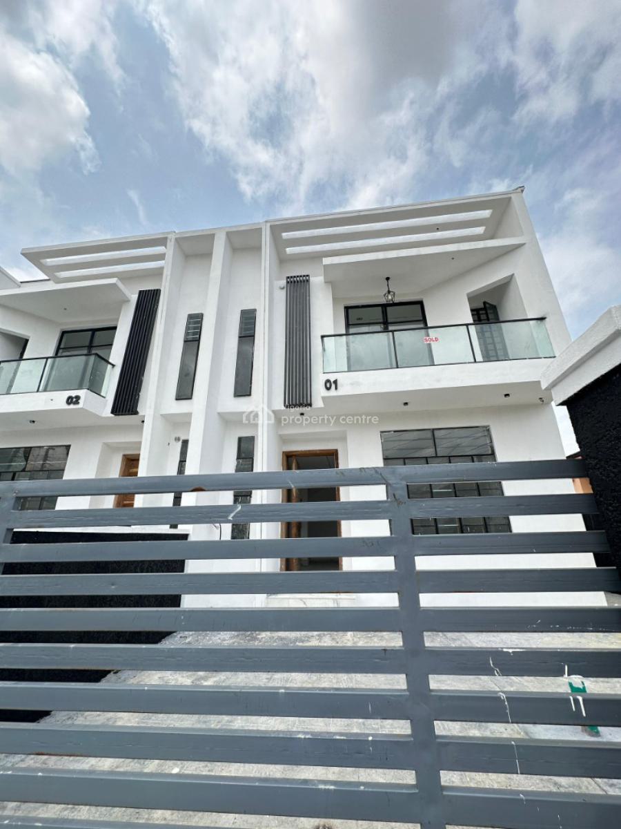 Spacious Well-built  4 Bedroom Terrace Duplex in a Flood Free Area, Idado, Lekki, Lagos, Terraced Duplex for Sale