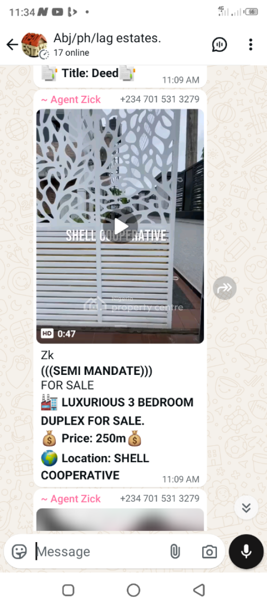 3 Bedroom Duplex with Modern Facilities, Shell Cooperative Neighbourhood, Eneka, Port Harcourt, Rivers, Detached Duplex for Sale