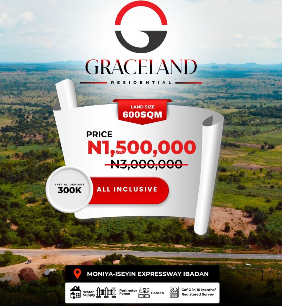 Grace Land, Directly Facing Moniya Expressway, Ibadan, Oyo, Residential Land for Sale