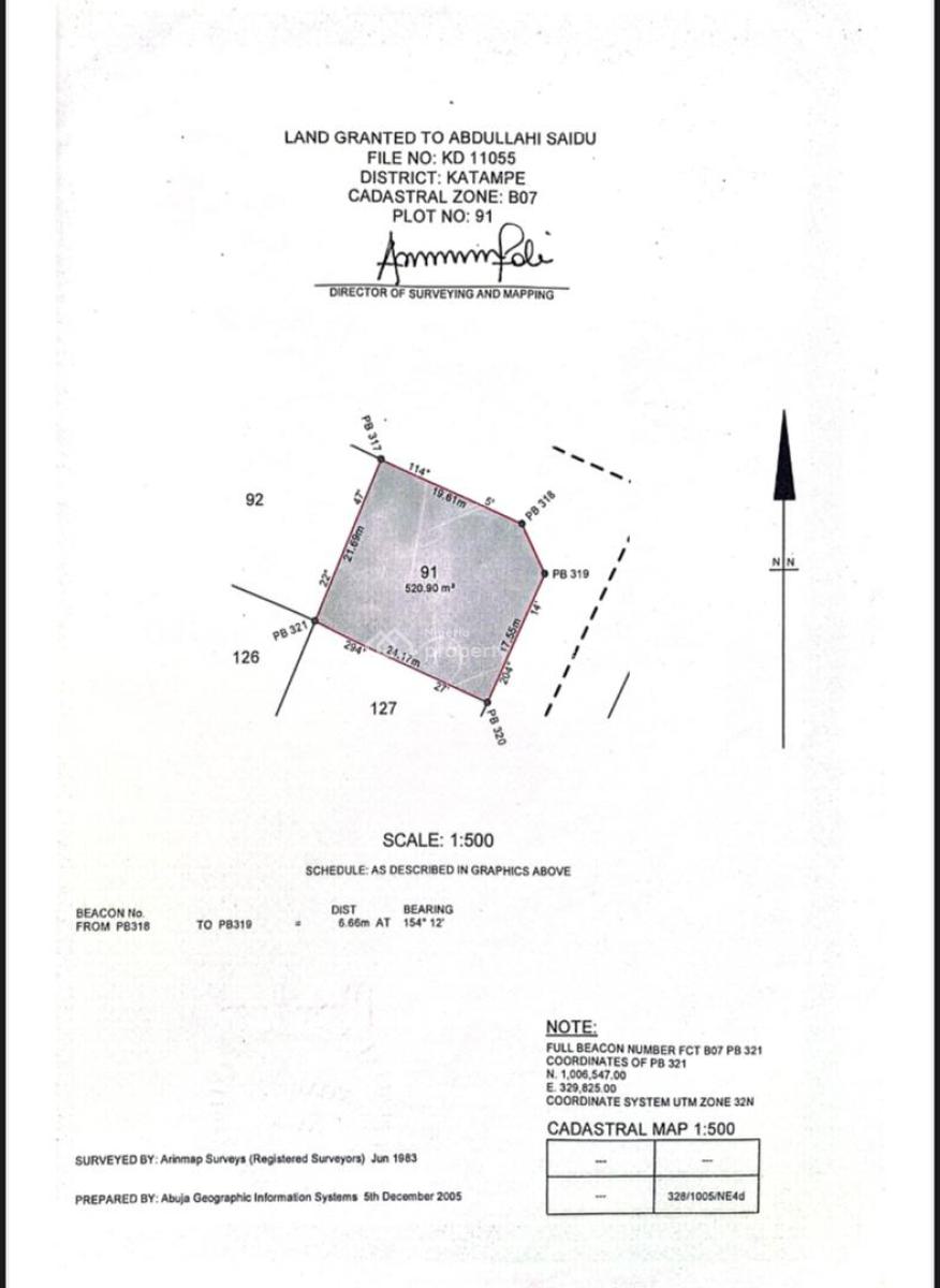 520sqm at Katampe Main, Katampe Main, Katampe, Abuja, Residential Land for Sale