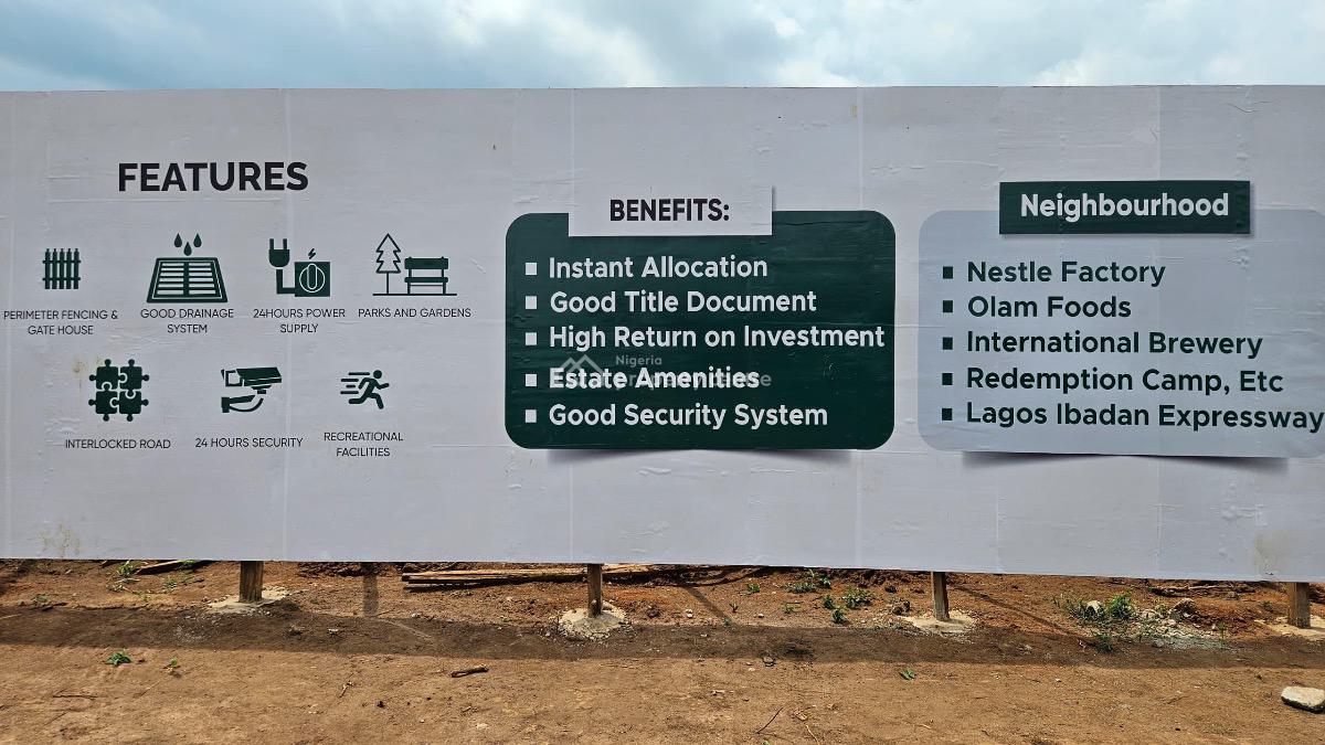 Get to Own 100% Dry Land:flexible Payment Plan, Affordable Buy & Build, Give Offers Unique Opportunity to Invest in a World  Class Opportunity, Mowe Ofada, Ogun, Mixed-use Land for Sale